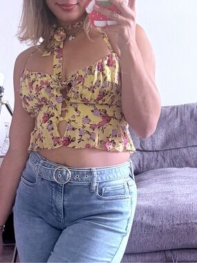 For Love and Lemons Necktie Halter